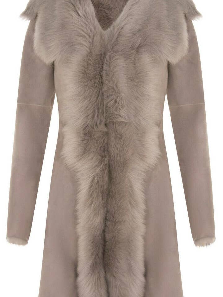 Infinity Leather (Upperclass Fashions Ltd) - Wholesale Fur/Faux Fur Coat - Women's - Womens Toscana Sheepskin Suede Trench Coat-Tbilisi