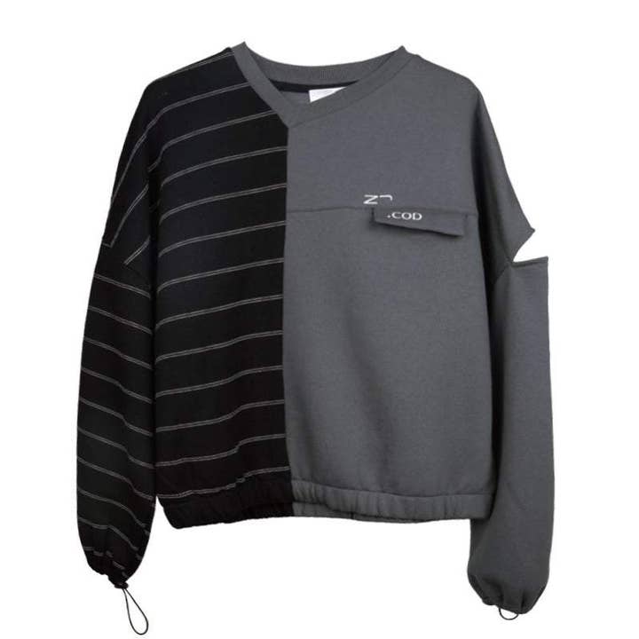 Almost My Half Sweatshirt Grey for wholesale by NJ.COD Paris