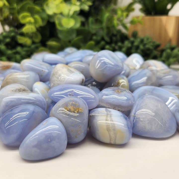 Blue Lace Agate Tumbled 25-30mm-0.5 kg/1.1lbs. increments and other Purchase Wholesale laguna agate. Free Returns & Net 60 Terms on Faire trending on Faire.