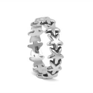 Anneau étoile en argent sterling pour la vente par The Jewellery Store London