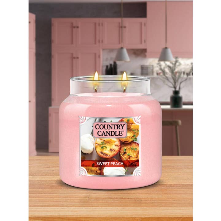 Kringle Candle Company - Wholesale Jar/Filled Candle - CC 18oz Med Jar: Sweet Peach