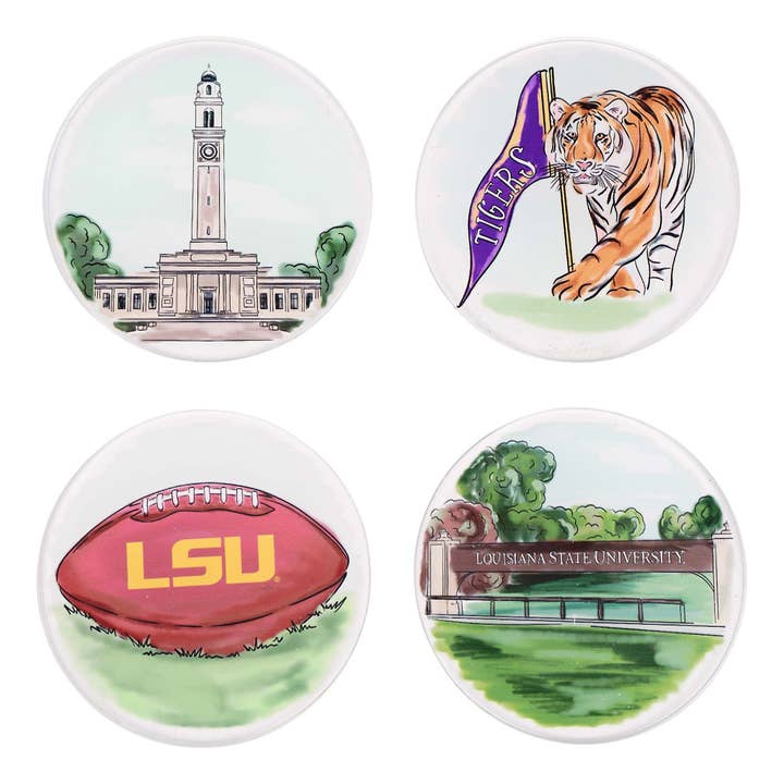 Glory Haus - Wholesale Coasters - LSU Coaster Set/4