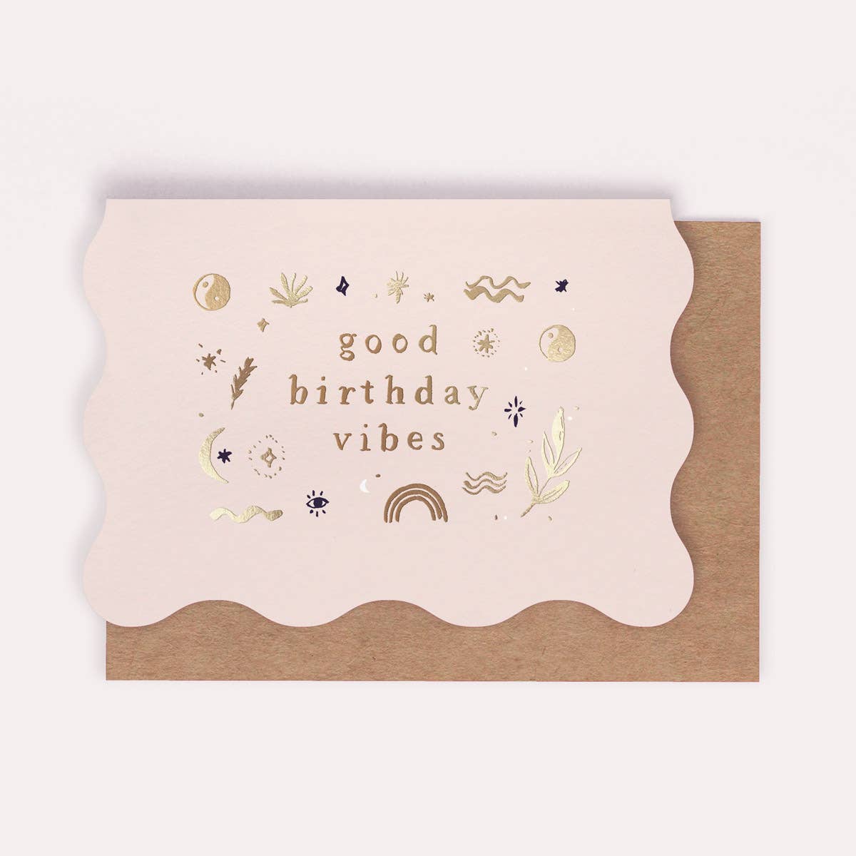 Sister Paper Co. – wholesale Birthday card – Good Vibes Birthday Card | Greeting Cards | Minimalist Card1