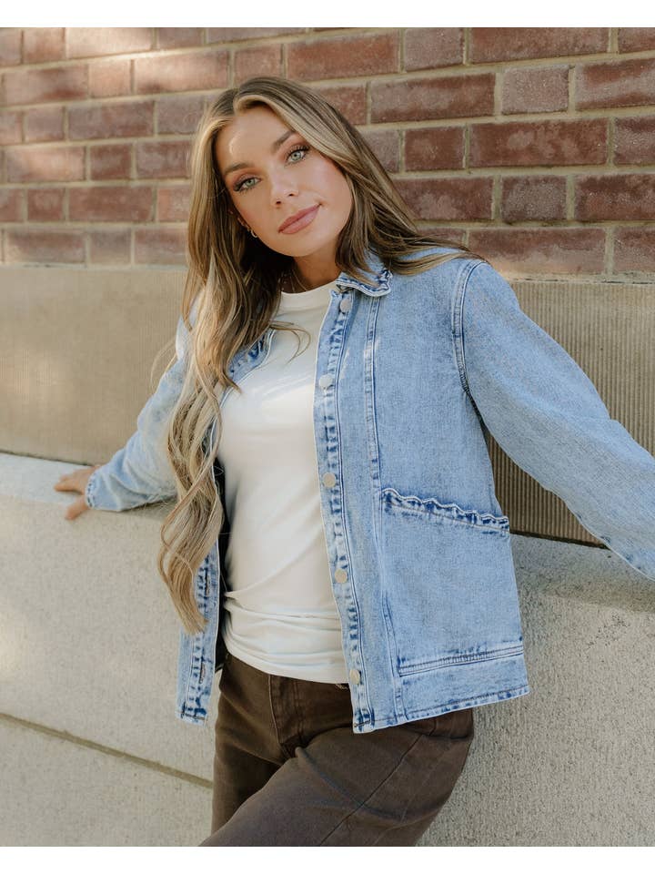 Myosotis Solana Denim Jacket - Light Wash for wholesale on Faire5