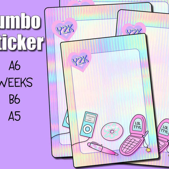 Y2K - Collab with The Angel Shoppe - Jumbo Sticker for wholesale by Shine Sticker Studio