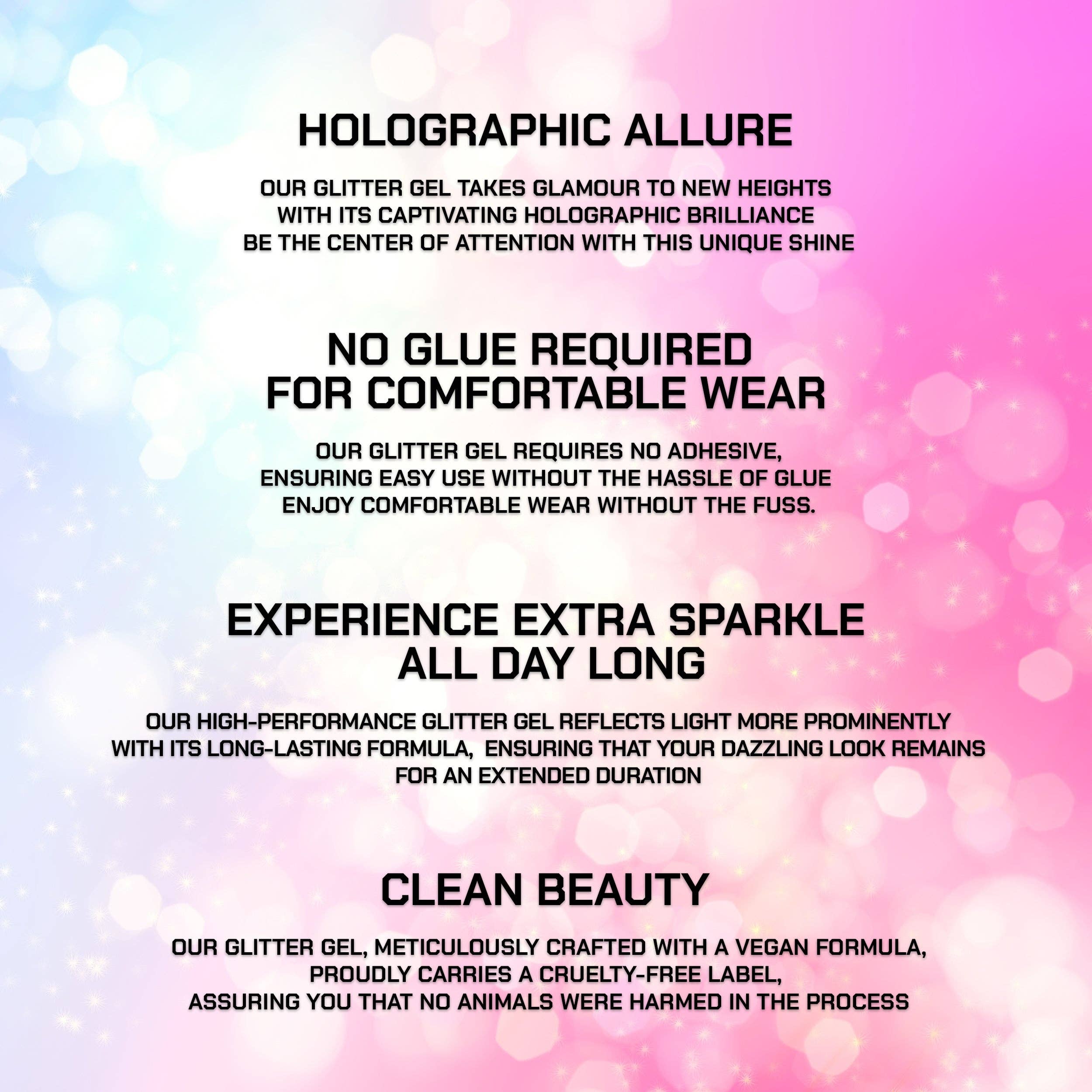 Moira Cosmetics - Wholesale Body Glitter/Shimmer - Hologram Glitter Gel (007, Fairytale Love)6