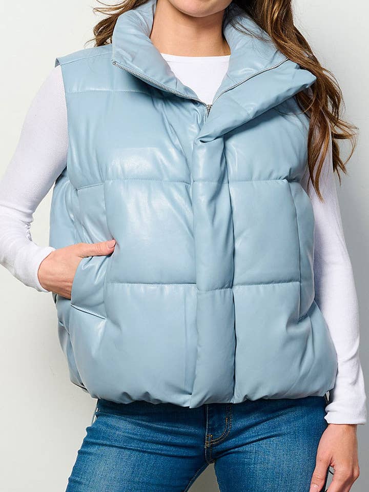 COLETE ACOLCHOADO SEM MANGAS COM ZÍPER NOS BOLSOS FRONTAIS por atacado de ROUSSEAU