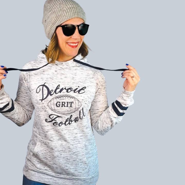 Detroit Grit Football Hoodie for wholesale by Weigl Designs