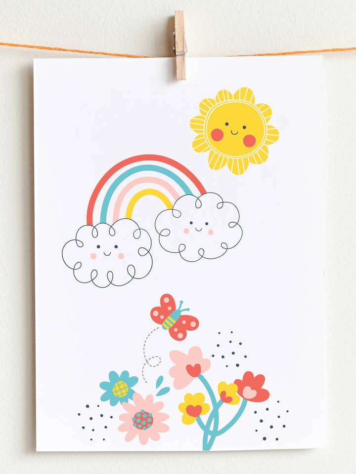 Impresión artística Butterfly Rainbow para venta al por mayor de Michele Payne