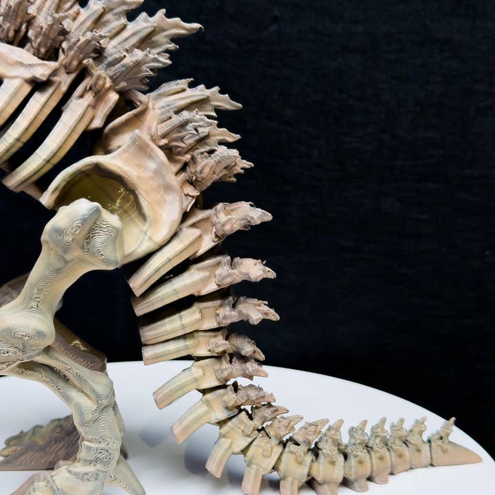 August Art House – wholesale Decorative figurine – Fully Articulated Skeletonized Godzilla Figure Poseable Fossil Toy1