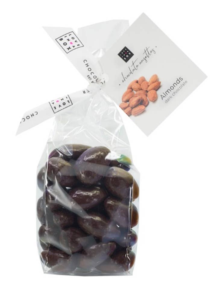 Almendras Cubiertas de Chocolate - Chocolate Negro para venta al por mayor de Love in a Box Chocolatier