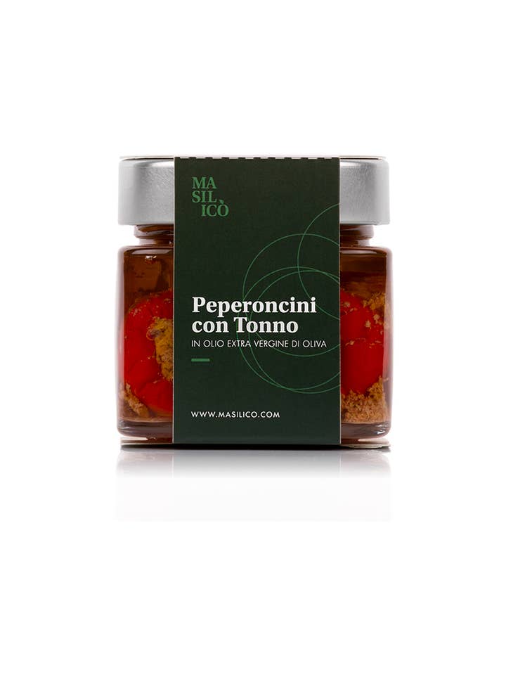 CHILIPEPERS MET TONIJN IN EXTRA VIERGE OLIJFOLIE voor wholesale door Masilico’