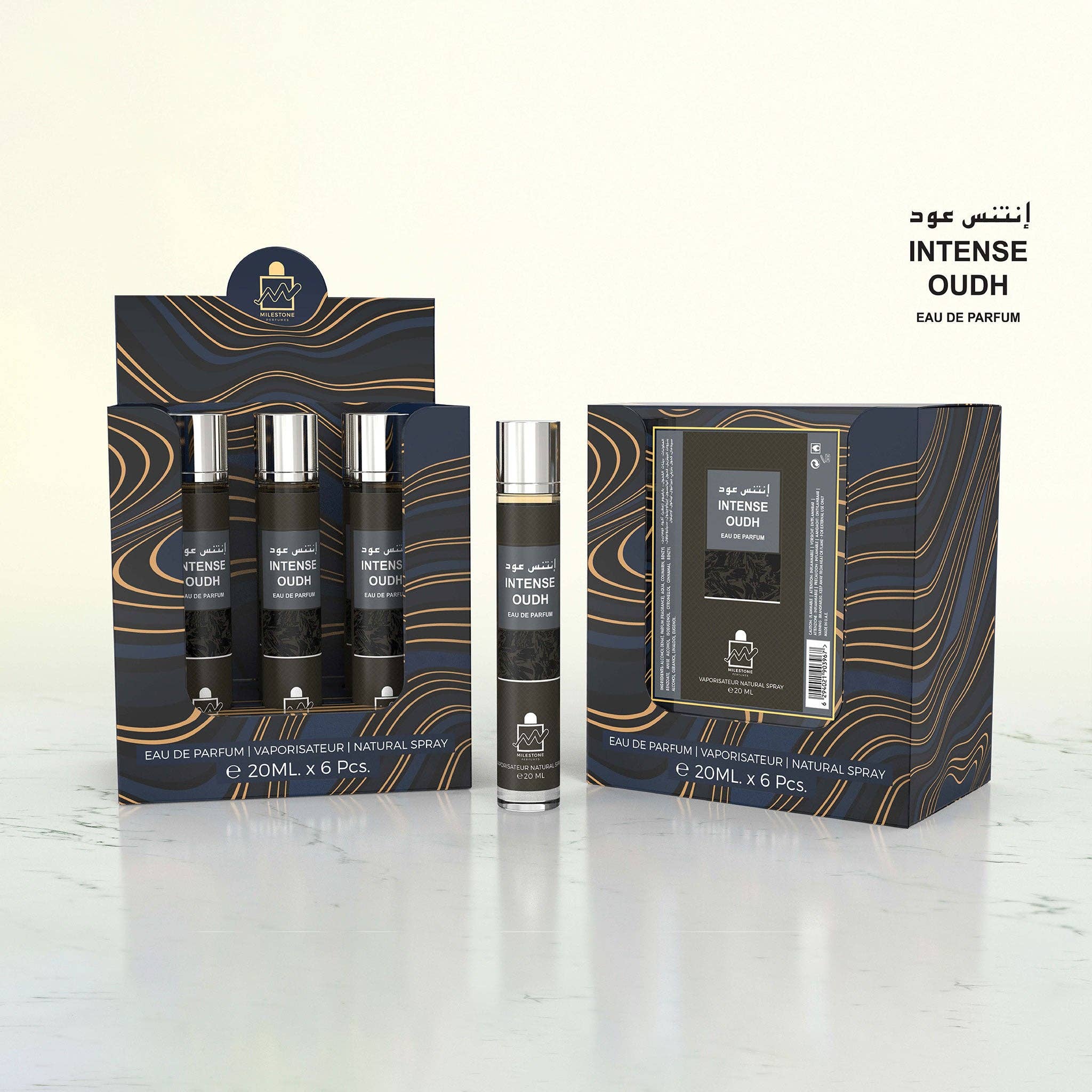 FRAGRANCE WHOLESALE LTD - Wholesale Perfume/Eau de Toilette - MILESTONE INTENSE OUDH  Unisex Eau De Parfum 5x 20ml Plus 1 Free Tester0