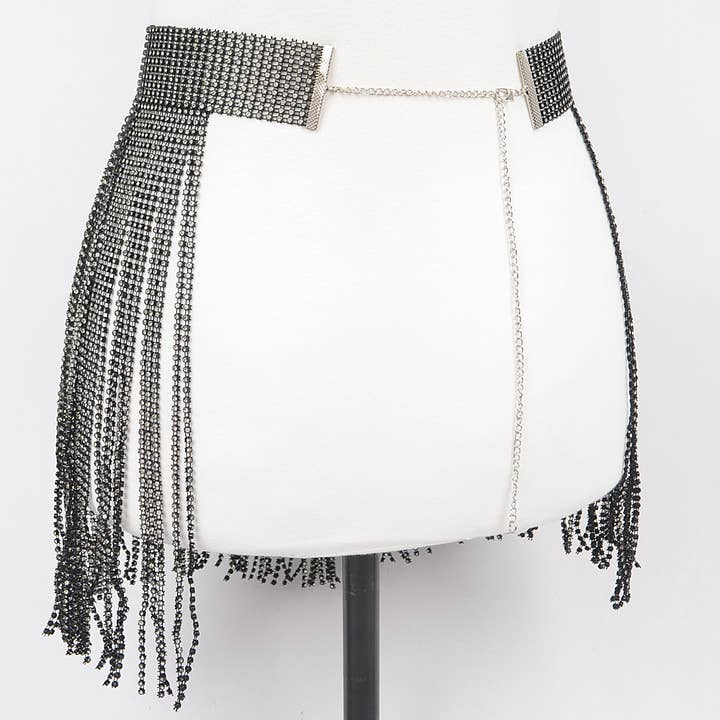 3AM BY H&D ACCESSORIES - Wholesale Belt – Women's - Rhinestone Fringe Belt8