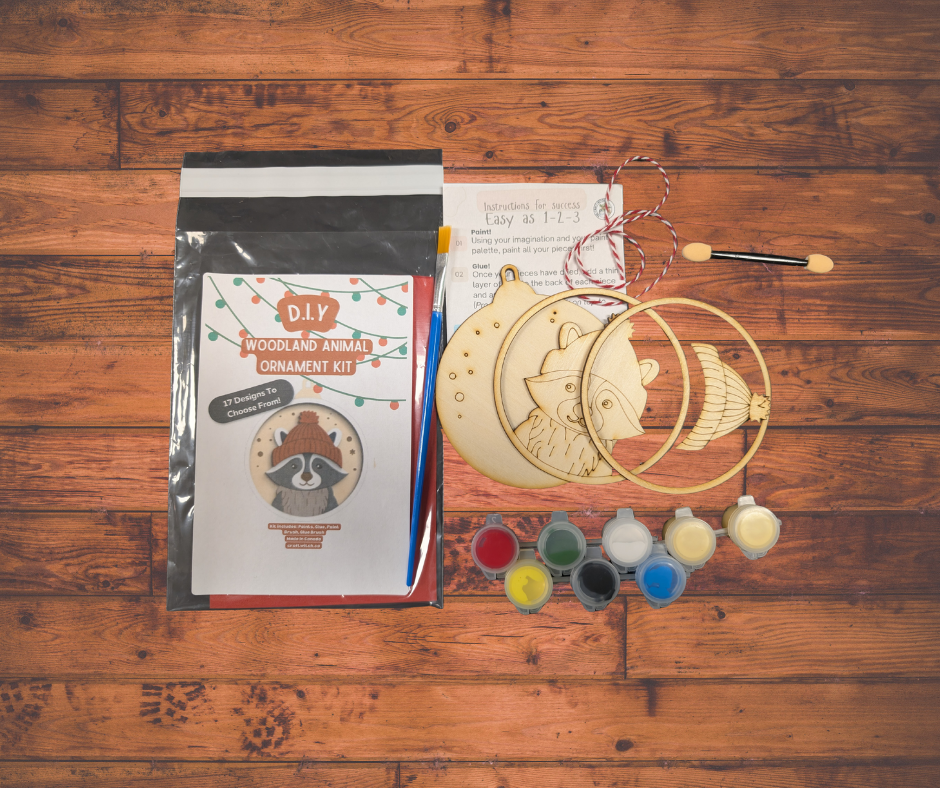 The Craft Witch - Wholesale Ornament - Raccoon Winter Wonderland Ornament Kit 1