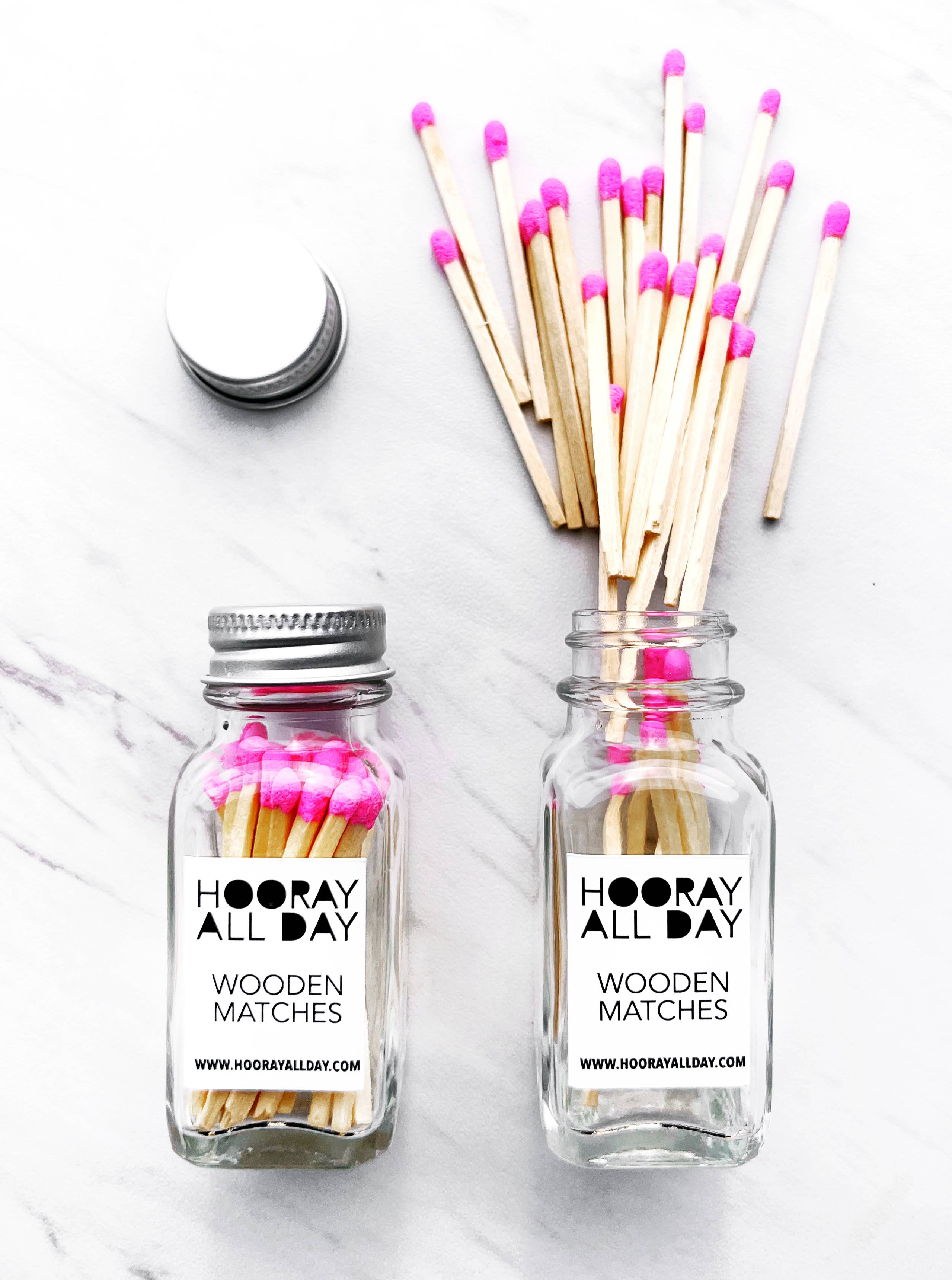 Hooray All Day - Wholesale Matches - Colorful Wooden Matches In Little Glass Bottle - New Colors!22