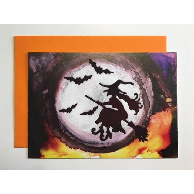 Heks i Månen med flagermus for engroshandel hos MoesArt Studios