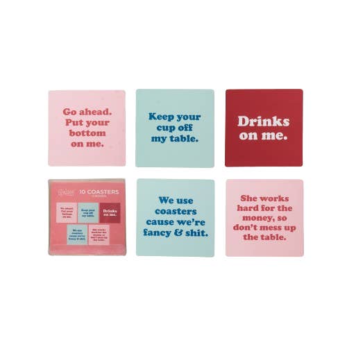 Retro Humor Coasters S/10 for wholesale by Totalee Gift