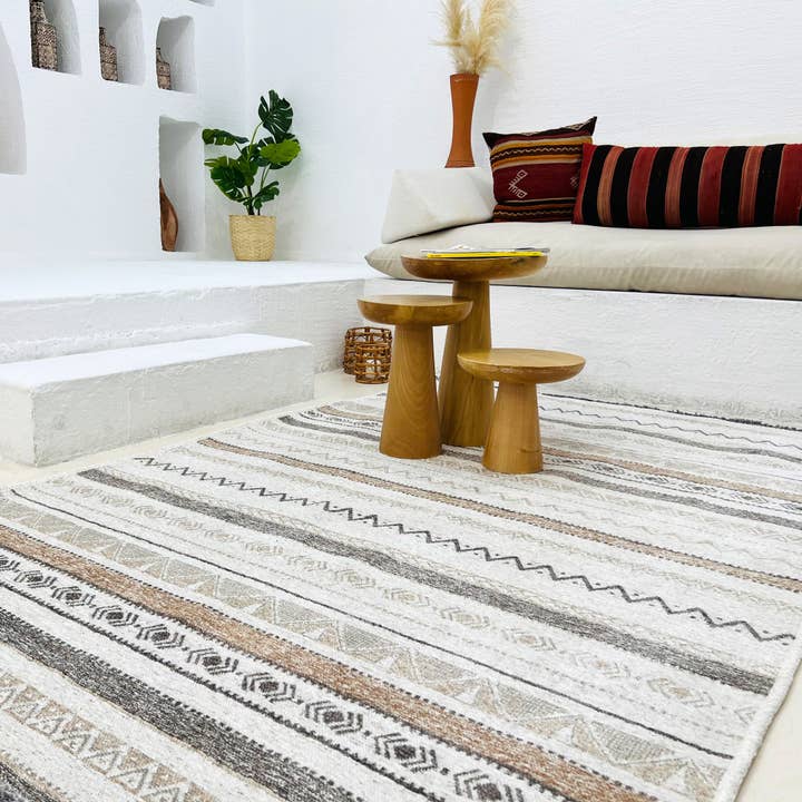 Alfa Rich Inc - Wholesale Area Rug - Eclectic Gray Beige Washable Area Rugs2