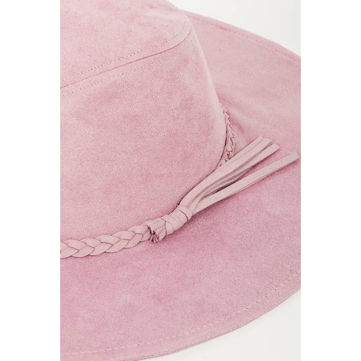 Anarchy Street – Fedora - Mulher por atacado – Chapéu de Moda em Camurça Entrançada5