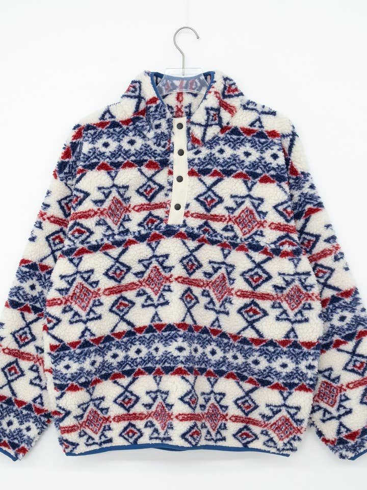 Campim Unisex Fleece Anorak for wholesale by pgmt brooklyn