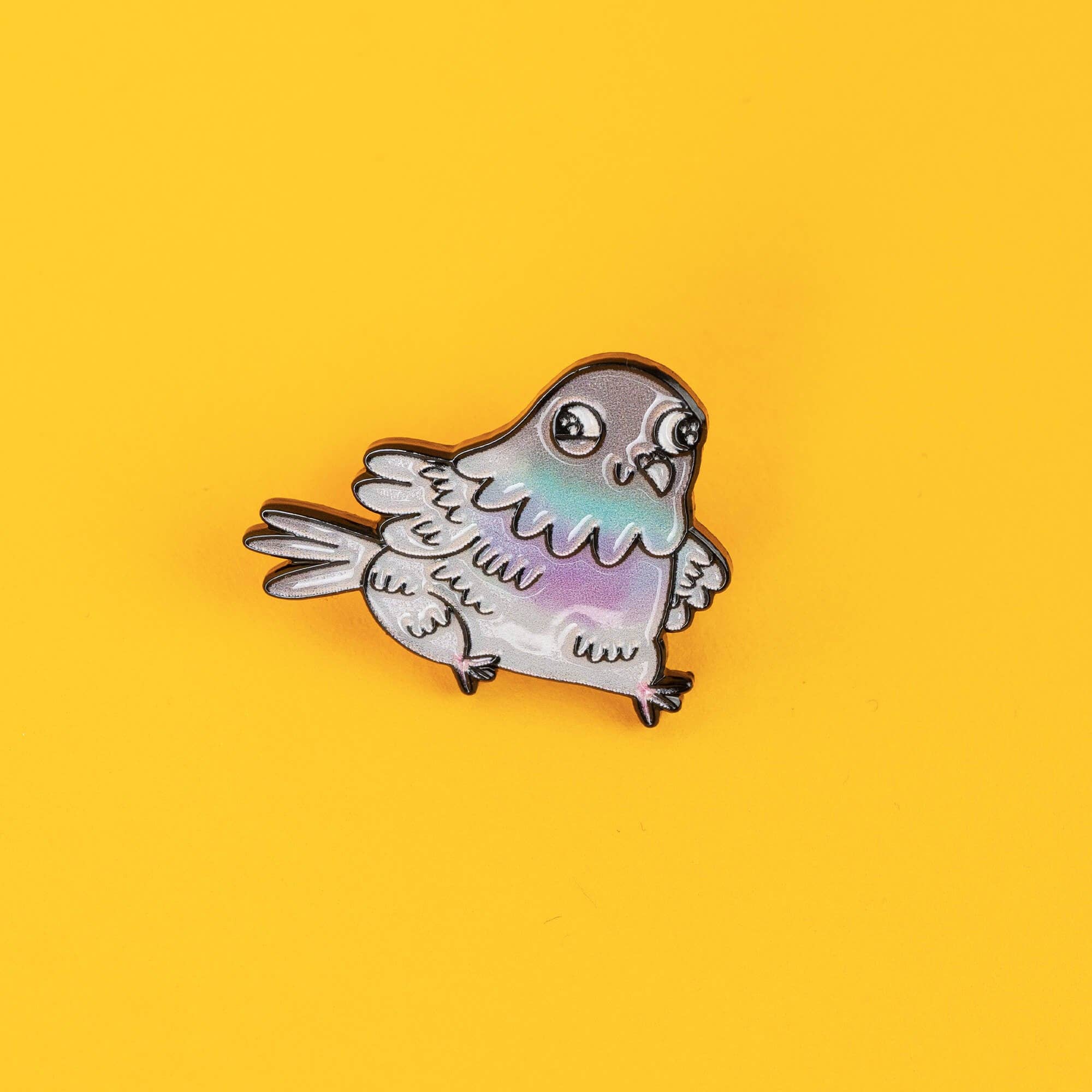 Katie Abey - Wholesale Reversspeld/knoop - Look! Het is een duif enamel pin4