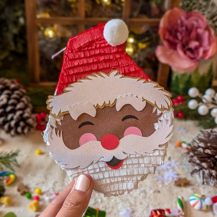 Jolly Santa Christmas Gift Box - Dark for wholesale by Lula Flora Designs Inc.