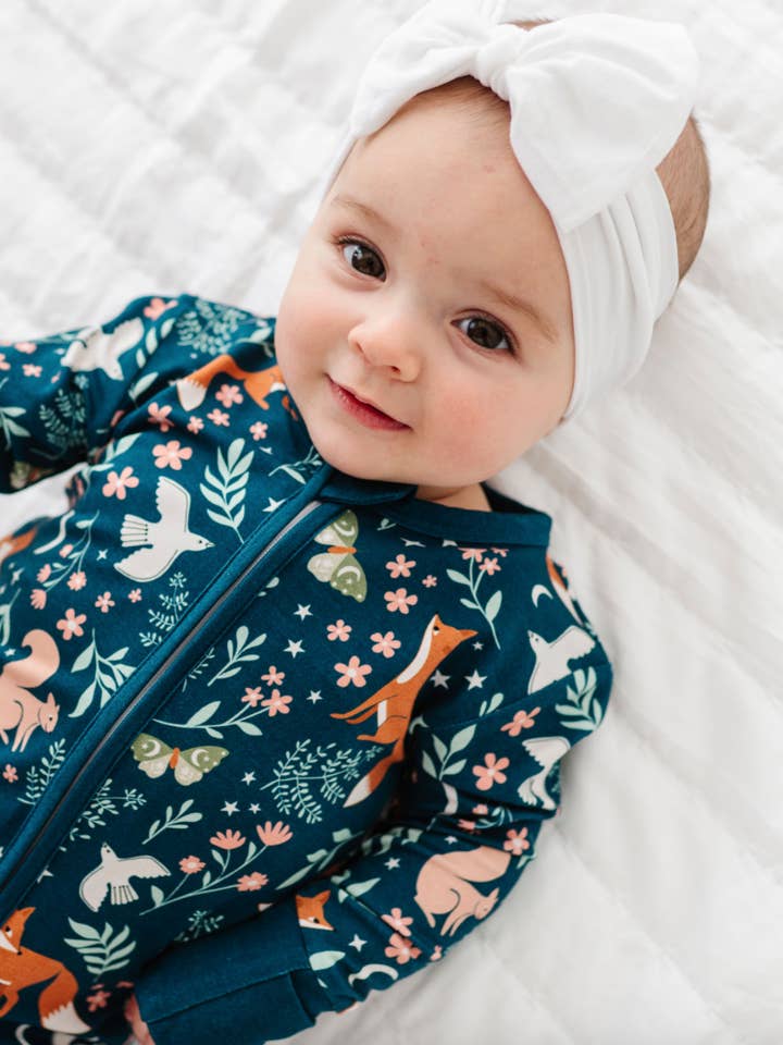 Baby Bamboo Pajamas - Bamboo Sleeper - Woodland - ALICE for wholesale by Bird & Bean®