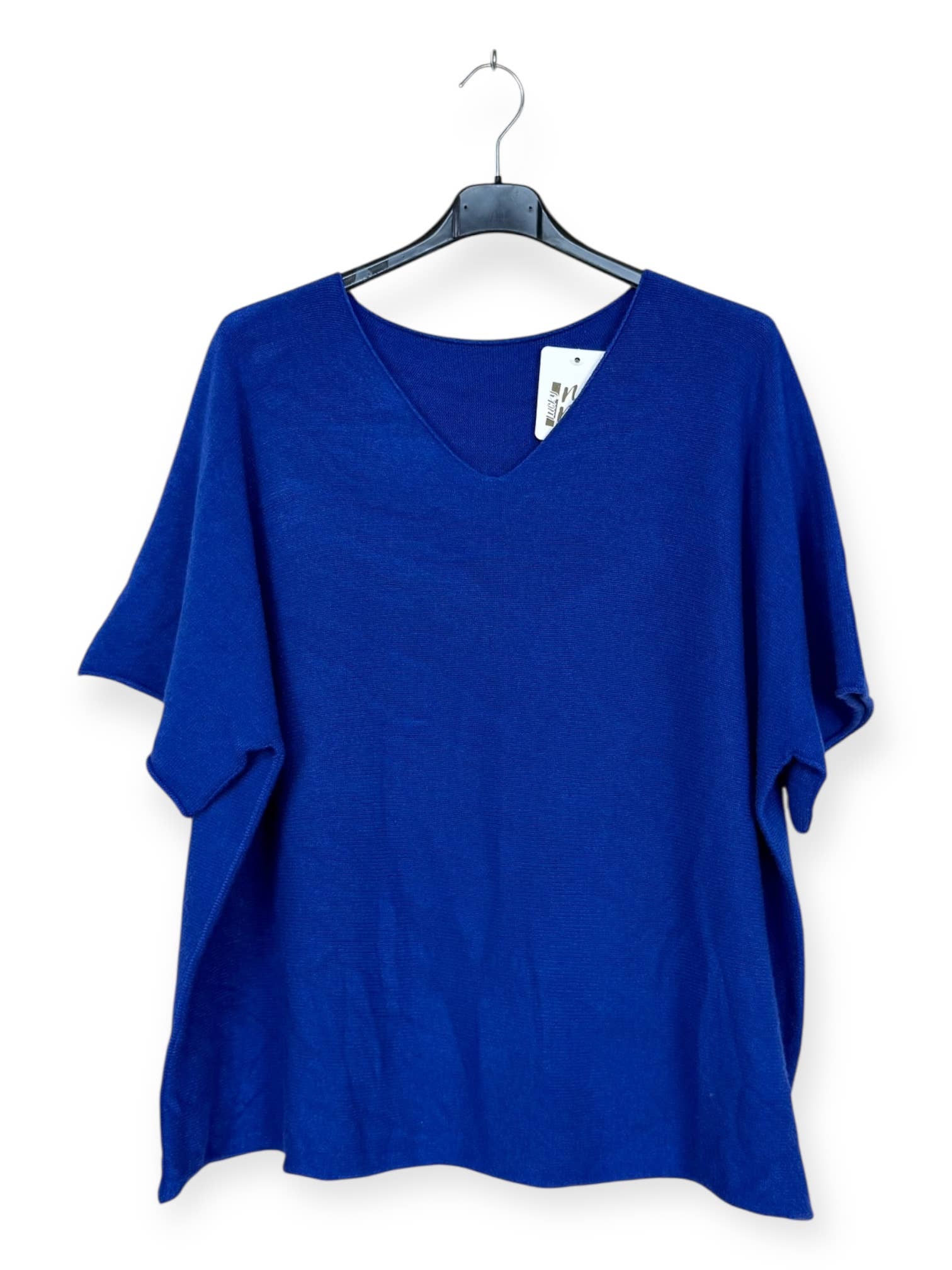 Lucky Nana - Wholesale Poncho - Women's - AH L2202 - Plus Size V-Neck Poncho Sweater11