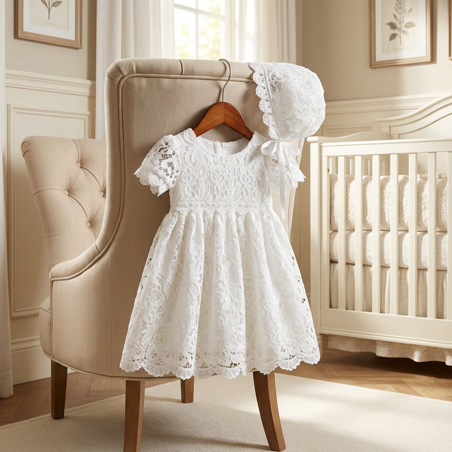 Nicolette's Couture - Wholesale Dress - Baby - The Claudia Christening Gown5