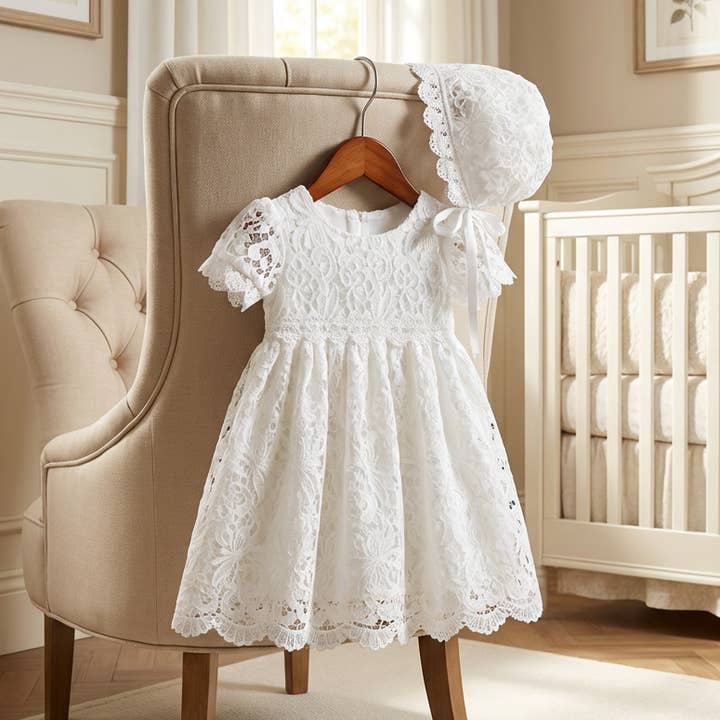 Nicolette's Couture - Wholesale Dress - Baby - The Claudia Christening Gown5
