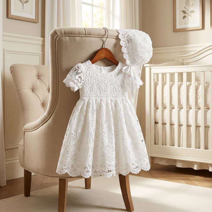 Nicolette's Couture - Wholesale Dress - Baby - The Claudia Christening Gown5