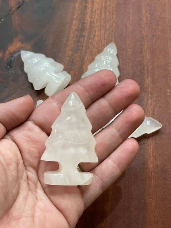 Bespell & Co. - Wholesale Spiritual Stone/Crystal - Mangano Calcite Spiritual Stone Holiday Tree1