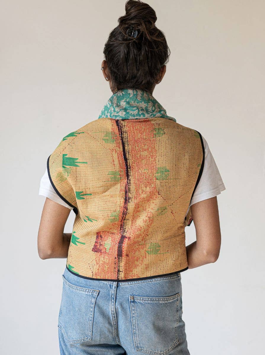 Fifth Origins – wholesale Cape - Dam – kantha vintage cape - morgon skönhet4