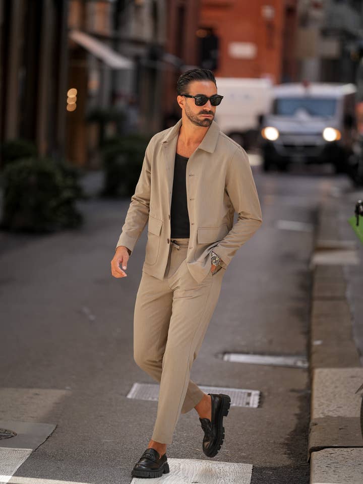 DONATO - Venta al por mayor Sobrecamisa - Hombre - Camisa-chaqueta Fango1