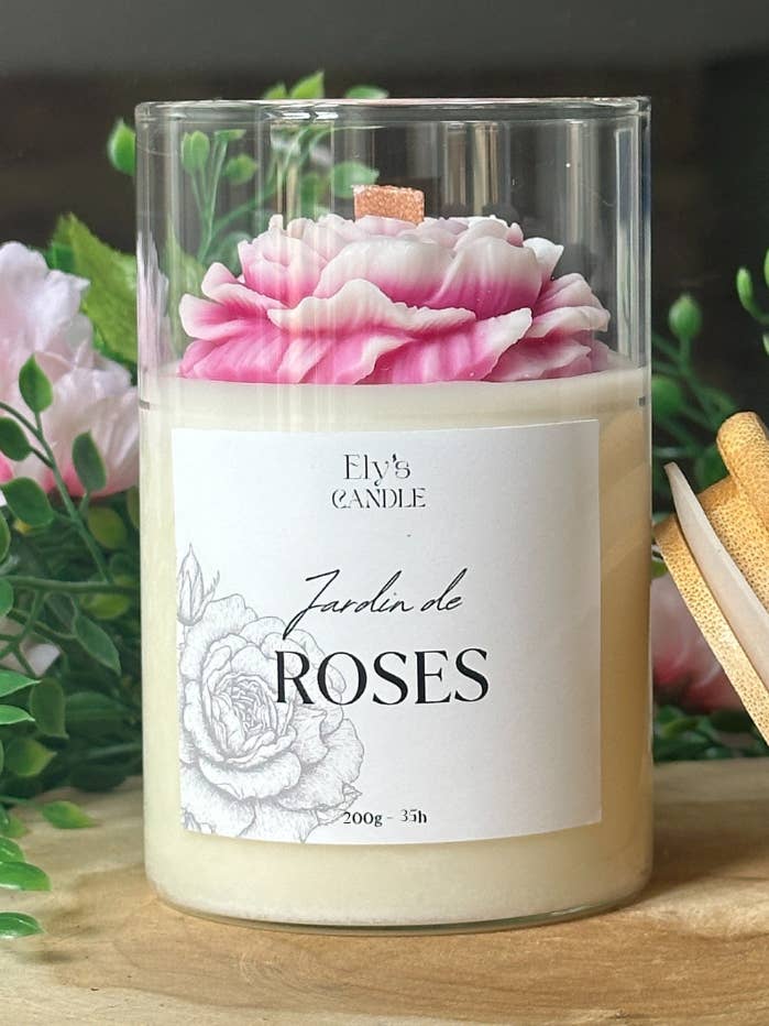 Rose garden candle for wholesale by Ely's candle
