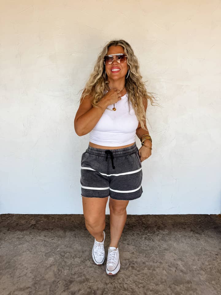 BLAKELEY - Wholesale Lounge Shorts - Women's - MCKINLEY STRIPE LOUNGE SHORTS