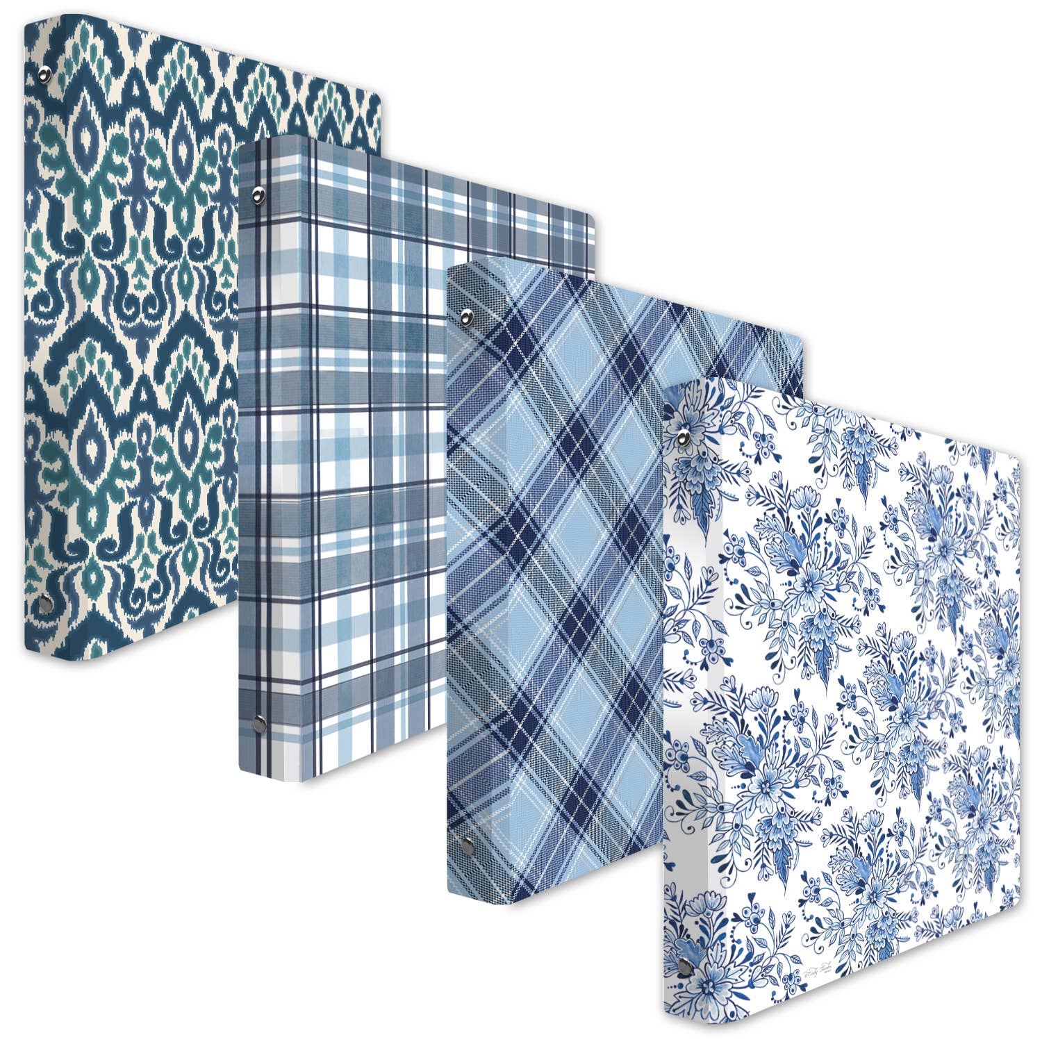 Conimar Promotions - Wholesale Binder - Blue 4pk Asst. Deco-Soft 3-Ring 1'" Binders 0