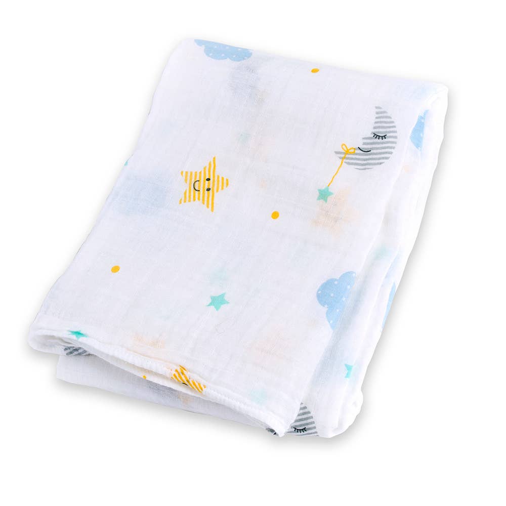 Lulujo Baby - Wholesale Swaddle - Baby - Muslin Swaddle Blanket – Dreamland (47" x 47") 2