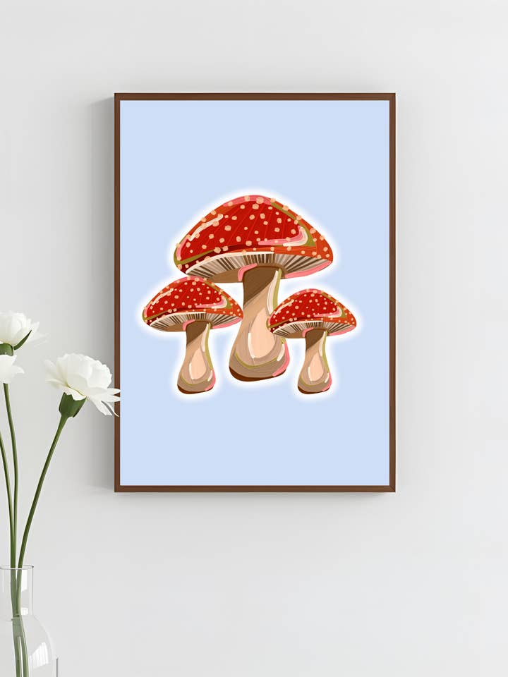 Toadstool Art Print, Unframed for wholesale by HanVos Art
