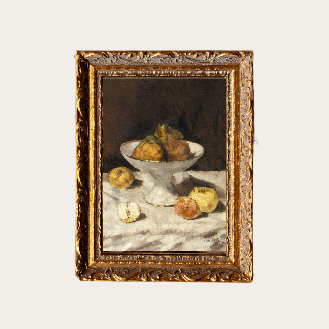 Luxe B Co - Wholesale Art Print - Antique Fruit | French Brass Inspired Gold Mould Framed Art2