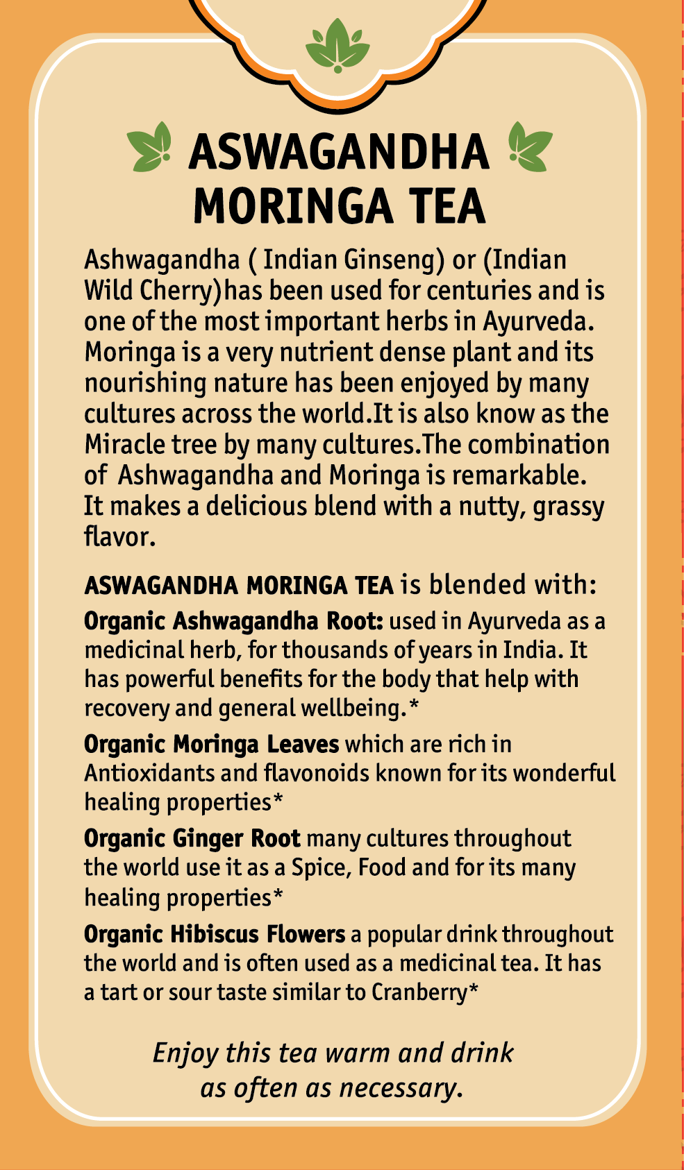 Herbal Cup Tea - Wholesale Health/Detox Tea - Aswagandha with Moringa Tea3