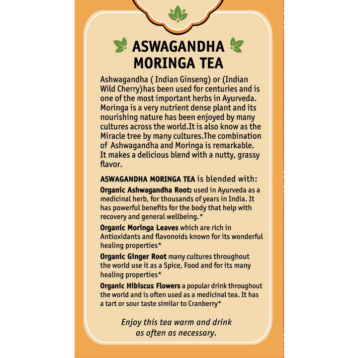 Herbal Cup Tea - Wholesale Health/Detox Tea - Aswagandha with Moringa Tea3
