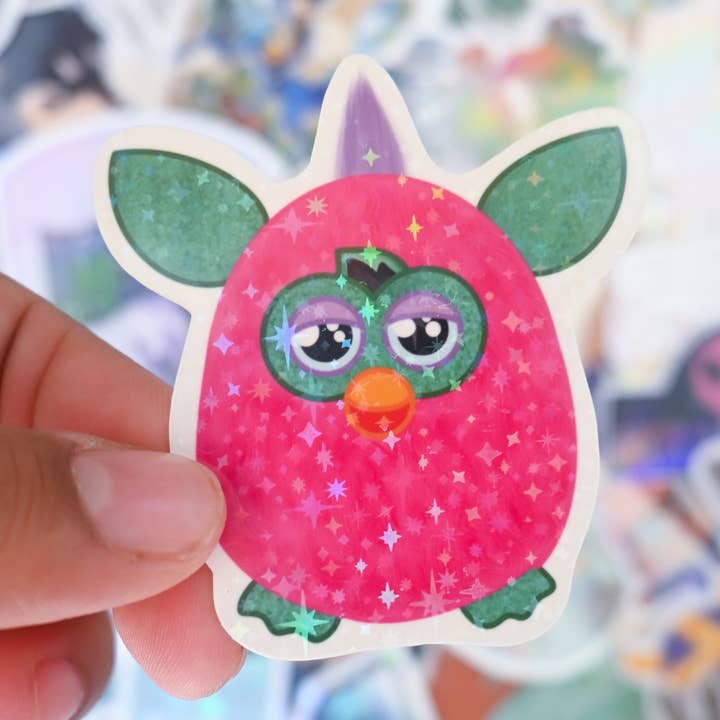 90s Nostalgia Hot Pink Furby Sticker for wholesale by Giselle Luna