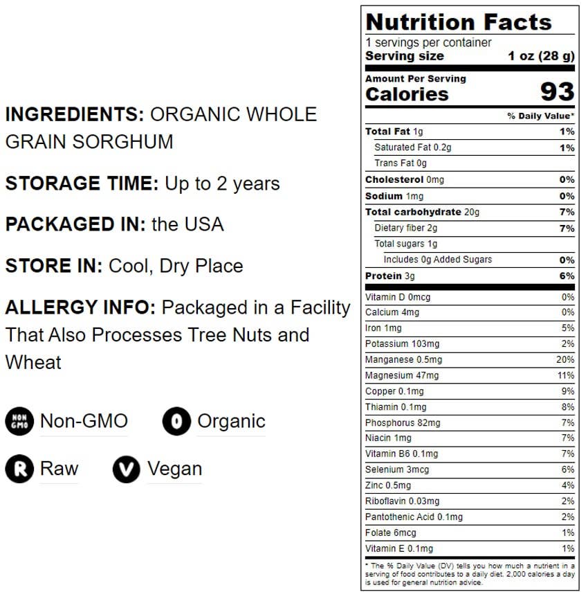 Food To Live - Wholesale Whole Grains - Organic Whole Grain Sorghum - by Food To Live4