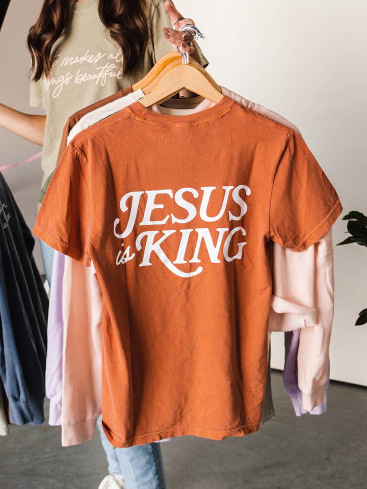 The Anastasia Co - Wholesale Screen Printed T-Shirt - Unisex - Jesus is King Tee
