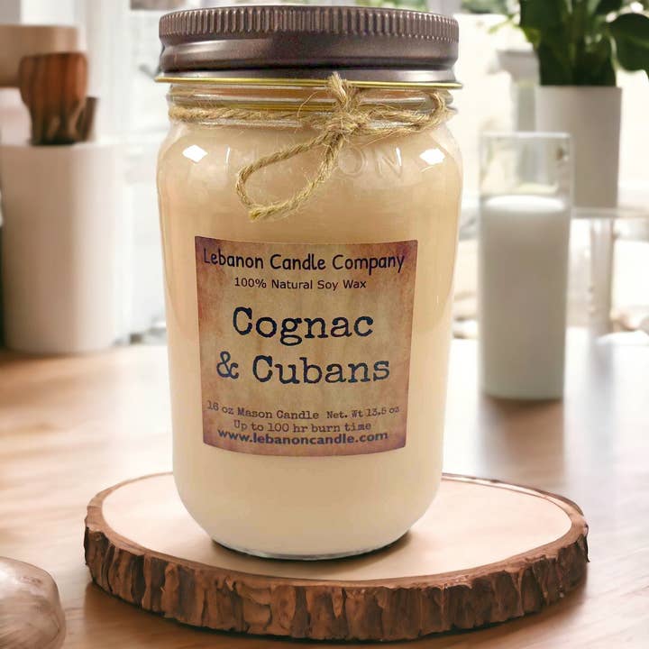 Lebanon Candle Company - Wholesale Jar/Filled Candle - Cognac & Cubans Candle2