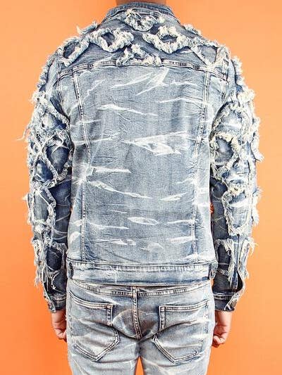 Cooper 9 - Vendita all'ingrosso Giacca di jeans - Uomo - Giacca di jeans 508 Maze effetto crack2