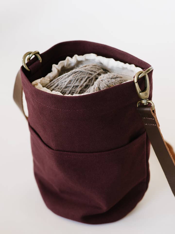 Canvas Bucket Bag for wholesale by Quince & Co.