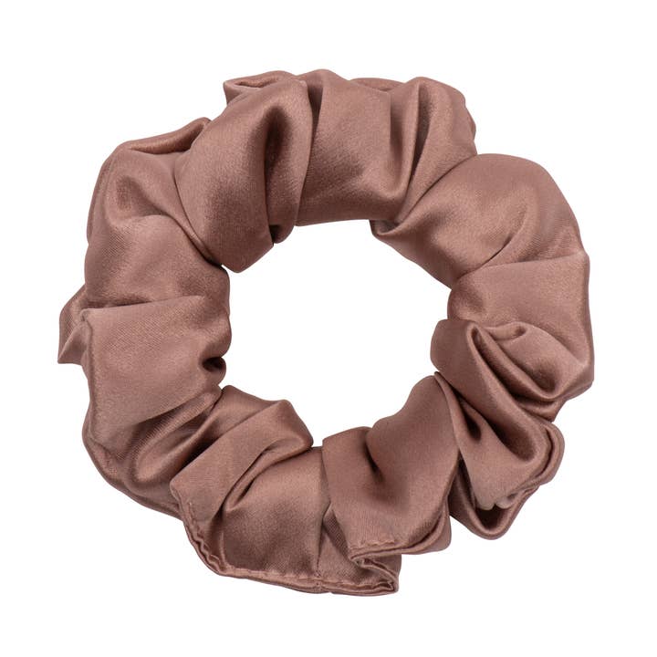 Scrunchie in seta bronzo DREAMSILK™ per la vendita all'ingrosso da parte di DREAMSILK